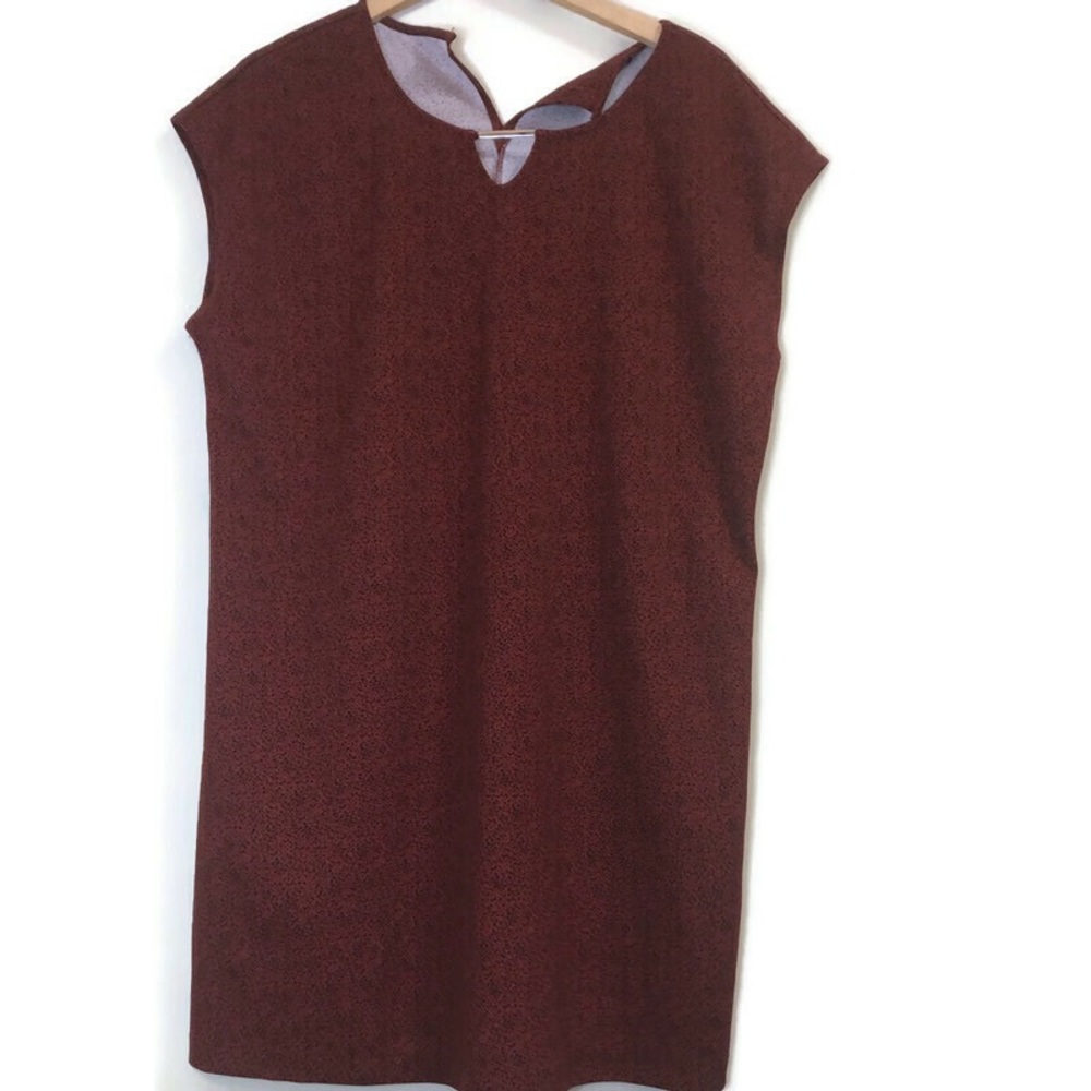 Apt 9 Burgundy and Black Spotted Work Dress XL